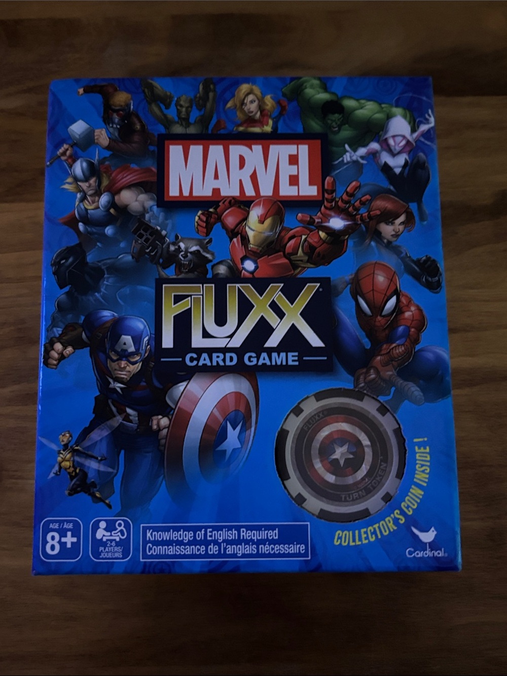 Marvel Fluxx Card Game - Superhero game with Collectors Coin